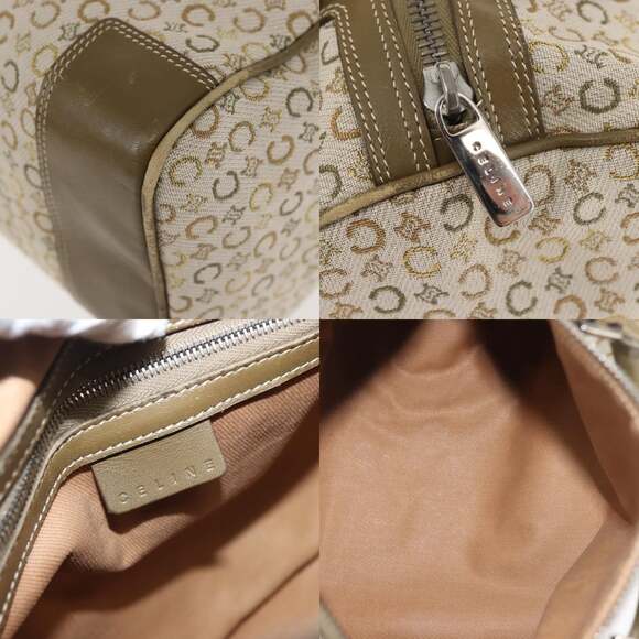 CELINE C Macadam Canvas Hand Bag Beige Silver - Picture 11 of 12